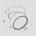 Светильник светодиодный накладной Lighttech WASHER OPAL 2030 90 B (LTM07011)