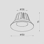 Светильник светодиодный встраиваемый Lighttech CRATER 2040 45 (LTZ02003)