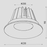 Светильник светодиодный встраиваемый Lighttech CRATER 5040 60 (LTZ02005)