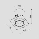 Светильник светодиодный встраиваемый Lighttech DICTUS S 1230 38 W (LTZ03003)