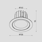 Светильник светодиодный встраиваемый Lighttech ZENIT 3030 38 (LTZ08005)