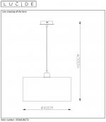 Подвесной светильник 05419/40/72 BIRCH Lucide
