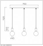 Подвесной светильник 08408/03/30 FIX Lucide