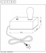 Настольная лампа 08516/01/76 EDISON Lucide