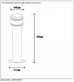Уличный светильник столб Lucide 11807/40/30 MIRANE
