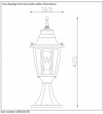 Светильник уличный столб Lucide 11834/01/30 TIRENO