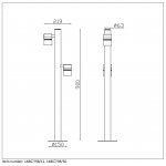 Уличный светильник столб Lucide 14867/98/30 ARNE/LED
