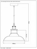 Подвесной светильник Lucide 15369/28/60 DORIS
