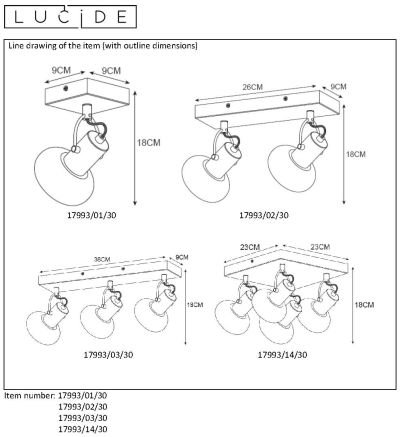 Светильник Lucide 17993/02/30