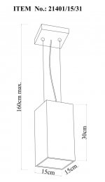 Подвесной светильник Lucide 21401/15/31 GLADIS 