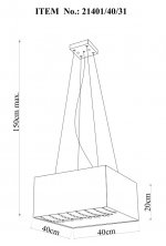 Подвесной светильник Lucide 21401/40/31 GLADIS