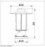 Уличный светильник столб Lucide 27842/01/43 GOESS