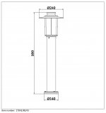 Уличный светильник столб Lucide 27842/80/43 GOESS