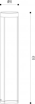 Уличный светильник столб Lucide 27874/45/30 COMBO