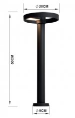 Уличный светильник столб Lucide 29808/03/30 ZEFRA/LED