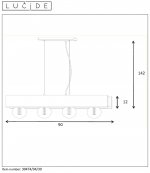 Подвесной светильник Lucide 30474/04/30