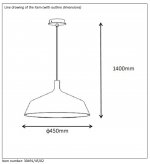 Подвесной светильник Lucide 30491/45/02 BOWI
