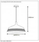Подвесной светильник Lucide 30491/45/31 BOWI