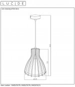 Подвесной светильник Lucide 34425/35/76 BOUNDE