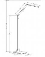 Торшер коричневый светодиодный Lucide 35700/10/43