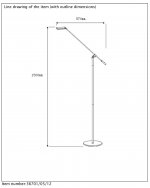 Торшер Lucide 36701/05/12 STRATOS
