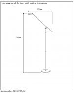 Торшер Lucide 36701/05/12 STRATOS