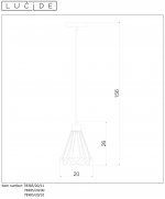 Подвесной светильник 78385/20/30 KYARA Lucide