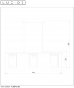 Подвесной светильник Lucide 78388/03/30