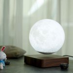 Светильник настольный Gauss 3D Луна 2W 3000K/4000K 220-240V D14см левитация LED (LV001)