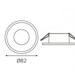 M01-1010 black светильник встраиваемый Italline