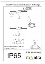 Встраиваемые светильники Mantra 8654 TAVIRA