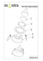 Встраиваемые светильники Mantra 8654 TAVIRA