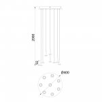 8933 Люстра подвесная БЕЗ плафонов (8) ANDROMEDA