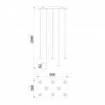 8934 Люстра подвесная БЕЗ плафонов (8) ANDROMEDA