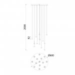 8935 Люстра подвесная БЕЗ плафонов (14) ANDROMEDA