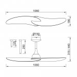 9038 Люстра-вентилятор IPANEMA II