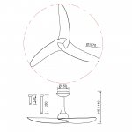 9041 Люстра-вентилятор IPANEMA III