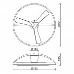 9043 Люстра-вентилятор NEPAL II