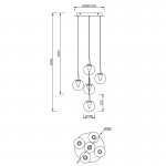 9080 Люстра подвесная ANDROMEDA