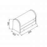 9155 Настенный уличный светильник GANT