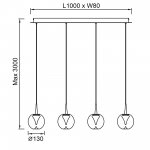 9214 Люстра подвесная ANDROMEDA