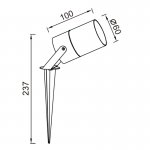 9288 Наземный уличный светильник QUEBEC