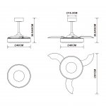 9497 Люстра потолочная-вентилятор COIN FAN MINI SMART