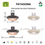 9521 Люстра потолочная-вентилятор PATAGONIA