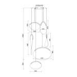 9644 Люстра подвесная OASIS