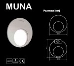 Zamel Светильник MUNA Белый/Холод.бел. в монт.коробку, 230V AC с датчиком движения  (02-222-51)