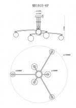 Потолочная люстра Stacy MR1015-6P
