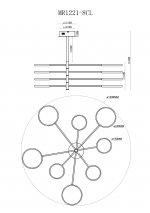 Потолочная люстра Eva MR1221-8CL MyFar