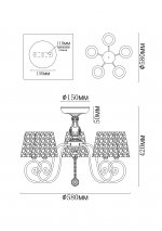 Потолочная люстра Luna MR1310-5C MyFar
