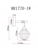 Светильник настенный бра Bella MR1770-1W MyFar